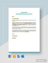 Free Confusion Regarding Sick Leave Policy Template Google Docs Word Apple Pages Template Net Reference Letter Template Letter Template Word Reference Letter