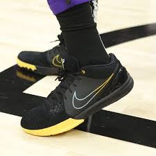 Black And Yellow Kobes Anthony Davis Nike Kobe 4 Protro Shoes Anthony Davis Nike Kobe