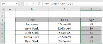 Select the result cell and then drag it's fill handle down to get all results. How To Calculate Age From Date Of Birth In Excel