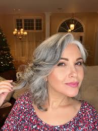 Silver hair. Natural silver hair. 19 months without hair dye ! 🙂❤️  grayhairinspo