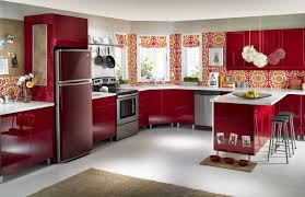 kitchen appliances and custom cabinetry
