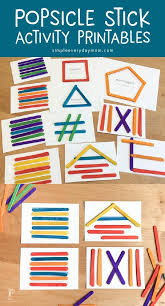 Free printables for kindergarten kids including reading practice, cvc words, word families, sight words, alphabet and letter sounds, math, science, seasonal and themed activities and more! Easy Prep Popsicle Stick Projects For Young Children Kids Learning Activities Preschool Activities Kids Learning