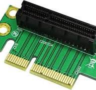 SinLoon PCI- Express 4X Riser Card 90-Degree Adapter Card PCI-E 4X Extender  Extension Card for 1U, Small Computer and Server Case (PCIE 4X)