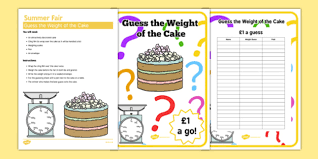 Care Home Summer Fair Guess The Cake Weight Elderly
