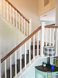 Handrails for outdoor steps,3 step handrail fits 1 to 3 steps mattle wrought iron handrail stair rail with installation kit hand rails for outdoor steps. How To Paint Your Stair Railing And Banister Black From 30daysblog