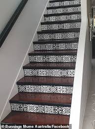 Shop our range of outdoor decking stair kits at warehouse prices from quality brands. Australian Woman Transforms Her Stairs For 30 Using Contact From Bunnings Daily Mail Online