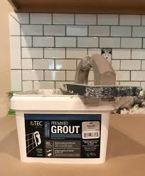 To put grout on a backsplash. How To Install A Subway Tile Kitchen Backsplash Young House Love