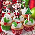 24 Pcs Christmas Cupcake Toppers - Merry Christmas Toothpick Flags For  Holiday Party Decorations