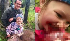 Father lets daughter eat raw deer heart sparking OUTRAGE online