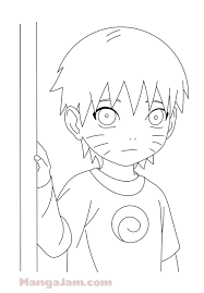 Draw a curved line as the side of the nose. How To Draw Child Naruto From Naruto Mangajam Com