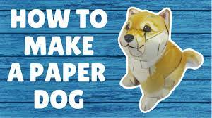 You now have a large rectangle, a smaller rectangle, and a square. How To Make A Paper Dog Art From Paper Papercraft Make Out Of Paper Youtube