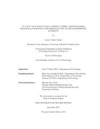 ITS NOT THAT HARD TO NOT COMMIT A CRIME”: DISTINGUISHING INDIVIDUALS WHO  HAVE AND WHO HAVE NOT ACTED ON PEDOPHILIC INTER