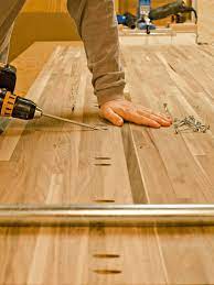 When working around the stove, we slid it out a little so there was more 'wiggle room'. Do It Yourself Butcher Block Kitchen Countertop Hgtv