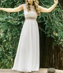Brautkleider günstig online bei ebay entdecken. Brautkleid Boho Chic Mit Spitze Hippie Gr 34 Wie Rembo Ebay