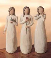 Willow Tree Figurines The Three Blessings Love Joy Peace May The Blessings Of Peace Willow Tree Figurines Willow Tree Statues Willow Tree Figures
