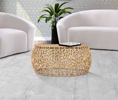 Priya Gold Coffee Table 224 Meridian Furniture Coffee Tables Meridian Furniture Gold Coffee Table Coffee Table