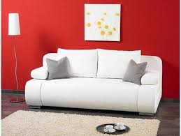 Schlafsofa Mit Gastebettfunktion Und Laminat Bettkasten In Weiss Feder Furniture Sofa Home Decor