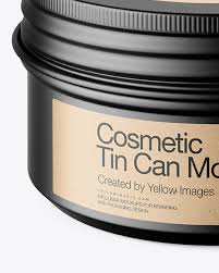 Download 100g Matte Cosmetic Tin Can Mockup In Can Mockups On Yellow Images Object Mockups