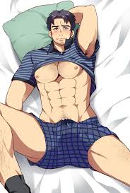 Yaoi Hentai - Big Cock Bulge on Muscular Anime Dude