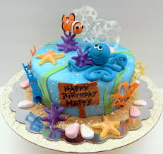 Birthday Cake For 13 Year Old Boy With Name Under The Sea Birthday Cake Ocean Cakes Boy Birthday Cake Cake Designs Birthday