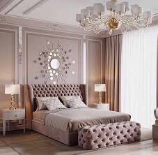 Beautiful Rose Gold Luxury Bedroom Decor With Diamond Tufted Headboard In 2020 Luxury Bedroom Decor Luxurious Bedrooms Modern Luxury Bedroom