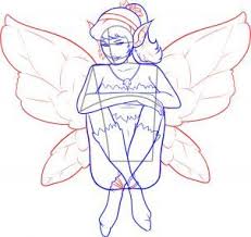 How To Draw A Sitting Fairy Fairy Drawings Drawings Fairy Coloring Pages