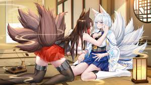 Discover more posts about kaga (azur lane). Stardust Chen Ai Weiding Azur Lane Akagi Azur Lane Kaga Azur Lane Animal Ears Cleavage Kitsune Tail Thighhighs Yuri 596412 Yande Re