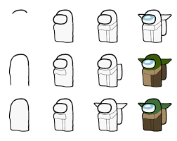 How to draw among us characters step by step. How To Draw Among Us In Stages Razukraski Com