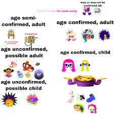 an age chart of some splatoon characters in my camera roll, feel free to  correct me : r/splatoon