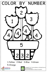 Check spelling or type a new query. Color By Number Flower Worksheet Preschoolplanet