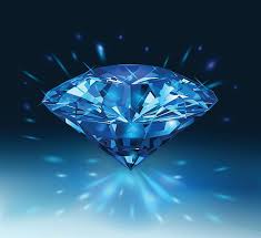 Beautiful Blue Gemstone Sapphire On A Darck Blue Background Vector Art Illustration Blue Backgrounds Blue Gemstones Beautiful Nature Wallpaper