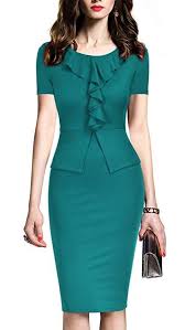 Rephyllis Women S Vintage One Piece Office Wear To Work Pencil Dress At Amazon W Clothes For Women Fashion Dresses For Work
