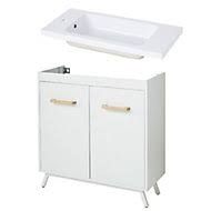 Tavistock compass light grey gloss 500mm vanity unit. White Toilet Vanity Units Free Standing Furniture B Q
