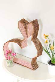 Como montar uma caixinha com palitos de picolé. Diy Modern Bunny Wall Decor Perfect For Easter Or A Nursery