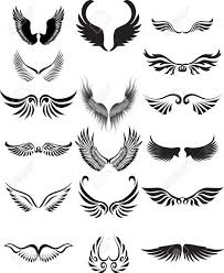 Check spelling or type a new query. Wings Silhouette Collection Angel Wing Tribal Silhouette Vector Stock Art Wings