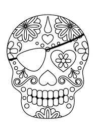 Ici tu as une sélection de crânes à colorier très faciles et beaux. Coloriage Tete De Mort Mexicaine 20 Dessins A Imprimer