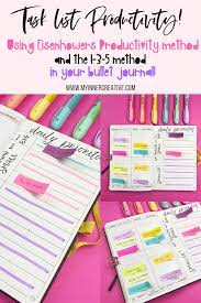 Combining The Eisenhower And 1 3 5 Method For Productivity To Whizz Through Your Tasks My Inner Creative Planner Bullet Journal Hacks Productivity
