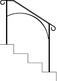 Fairfax va welding quality and experience our services welding metal railings, metal stairs, snail stands, general repair. Iron X Handrail Arch 3 Railing Rail Fits 3 Or 4 Step Iron Railing Exterior Stair Railing Iron Handrails