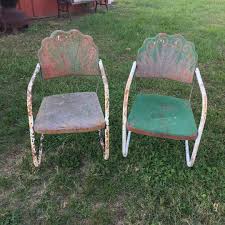 Vintage Metal Lawn Chair See History At Www Midcenturymetalchairs Com Metal Lawn Chairs Lawn Chairs Stationary Chairs