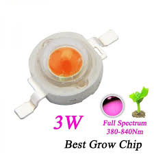 Installing higher power lights over your grow surface may come at lower cost but will result in plants quality varying from spot to spot. 3w Full Spectrum Led Chip 380 840nm Plant Grow