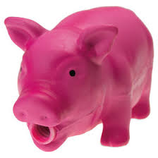 Karlie Flamingo Hundespielzeug Latexschwein schwarz, diverse Größen, NEU