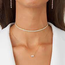Adina Tennis Choker Chokers Classy Jewelry Sweetheart Necklaces