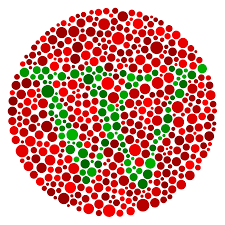 Although there are a number of tests available to identify color vision defects, the most common is called the ishihara or pseudoisochromatic plate test. File Ishihara Test Svg Wikimedia Commons