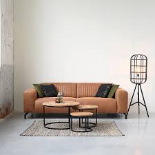 Bench, coffee table, living room storage, and two footrests all packed into one, the sheridan storage bench from convenience concepts has it all. Label51 Hoekbank Trento Cognac Microfiber Ottoman 2 5 Seat Nd 61 500