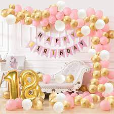 Maybe you would like to learn more about one of these? 18th Happy Birthday Balloons Decoration Kit Items Combo Pink Gold White 90pcs For Kids Girls Adult Women Wife Second Theme Decorations Foil Balloon Metallic Latex Balloon Curtain Banner Party Propz Online Party Supply And Birthday Decoration