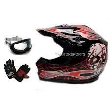 How About Tms Youth Black Red Skull Dirt Bike Atv Motocross