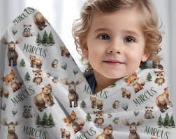 Baby Blanket With Woodland Animals