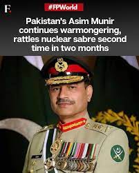 FirstpostNews: Pakistan's Army Chief Field Marshal Asim Munir once again  resorted to war-mongering tactics against India after he said that  Islamabad would “respond much beyond the expectations of the initiators”.  Munir on