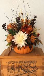 Pumpkin Centerpiece Etsy In 2020 Pumpkin Centerpieces Fall Centerpiece Centerpieces