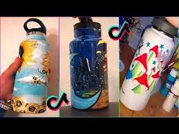Best Tik Tok Painting On Hydro Flasks Compilation 2019 3 Youtube Hydroflask Flask Art Flask